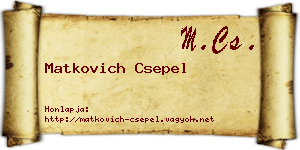 Matkovich Csepel névjegykártya